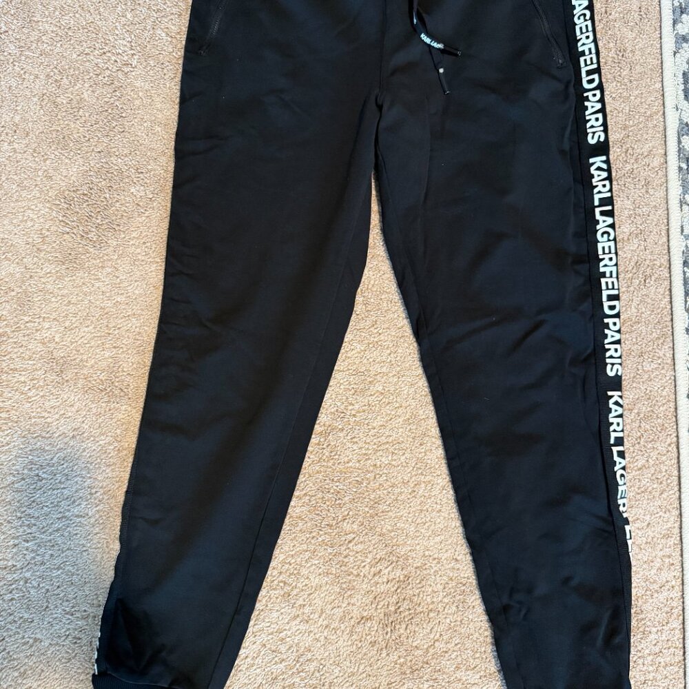 KARL LAGERFELD Women's Block Letter Logo Joggers & Jacket Track Suit